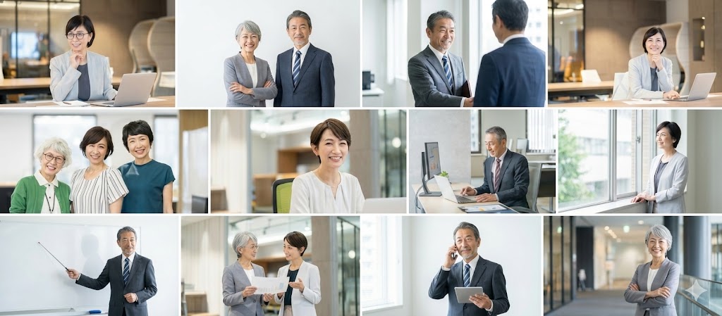 シニアがビジネスシーンで活躍するシーン